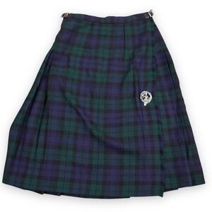 Cobra Kilt Wool Skirt Ireland Black Watch Tartan MacFarlane Brooch Dawson Bowman